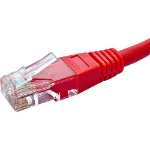 Cablenet 15m Cat5e RJ45 Red U/UTP PVC 24AWG Flush Moulded Booted Patch Lead