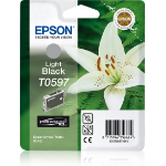Epson C13T05974010/T0597 Ink cartridge light black, 520 pages 13ml for Epson Stylus Photo R 2400