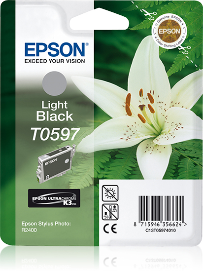 Image of Epson C13T05974010/T0597 Ink cartridge light black, 520 pages 13ml...