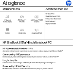 HP EliteBook 8 G1a 14 inch Notebook PC AMD Ryzen™ 7 PRO PRO 250 Laptop 14" WUXGA 32 GB DDR5-SDRAM 1 TB SSD Wi-Fi 7 (802.11be) Windows 11 Pro AI PC Silver