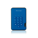 iStorage diskAshur2 256-bit 128GB USB 3.1 secure encrypted solid-state drive - Blue IS-DA2-256-SSD-128-BE