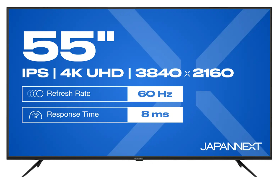 JAPANNEXT JN-IPS550UHD60F computer monitor 139.7 cm (55") 3840 x 2160 pixels 4K Ultra HD LCD Black