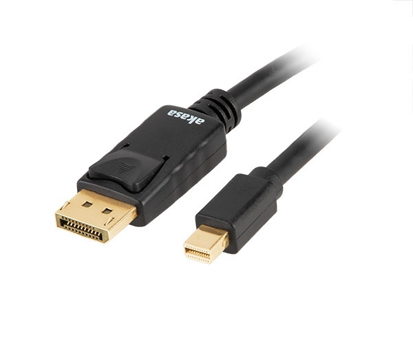 Image of Akasa AK-CBDP22-20BK DisplayPort cable 2 m Mini DisplayPort Black