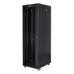 Lanberg FF01-8842-12BL rack 42U Vrijstaande rek Zwart