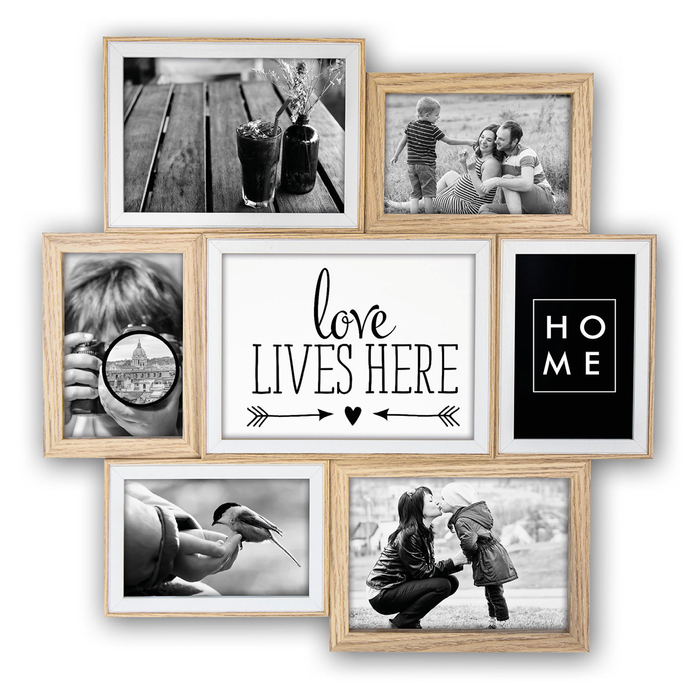 Image of ZEP Watson 7Q - Wood - Natural - White - Picture frame set - Wall...