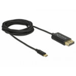 DeLOCK 83710 video cable adapter 2 m USB Type-C DisplayPort Black