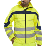 BEESWIFT Eton Hi-Viz Soft Shell Jacket Saturn Yellow / Navy S