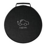 LogiLink Protective bag for EV charging cable, round, Nylon, black