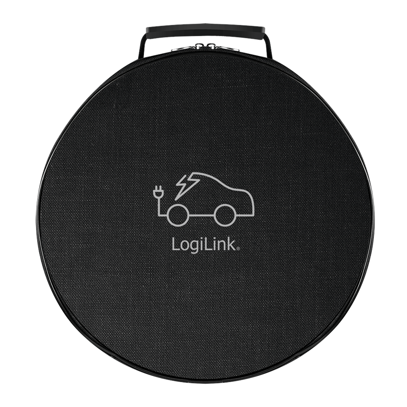 Image of LogiLink Protective bag for EV charging cable, round, Nylon, black
