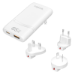LogiLink USB-A/C Travel charger, 65 W, GaN, 2-port, 1x USB-A (QC), 1x USB-C (PD), Slim Version,  White