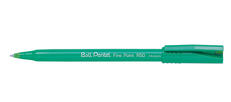 Photos - Pen Pentel R50 Clip-on retractable  Green 1 pc(s) R50-D 