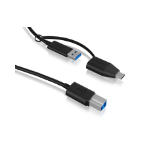 ICY BOX IB-CB032 USB cable 1 m USB 3.2 Gen 1 (3.1 Gen 1) USB B USB A Black