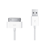 Advanced Accessories CHARGE-iT (1M) 30 Pin USB Data Cable for iPod/iPhone/iPad - 1 Metre-White