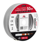 Maclean MCTV-471 coaxial cable 50 m RG-6/U White