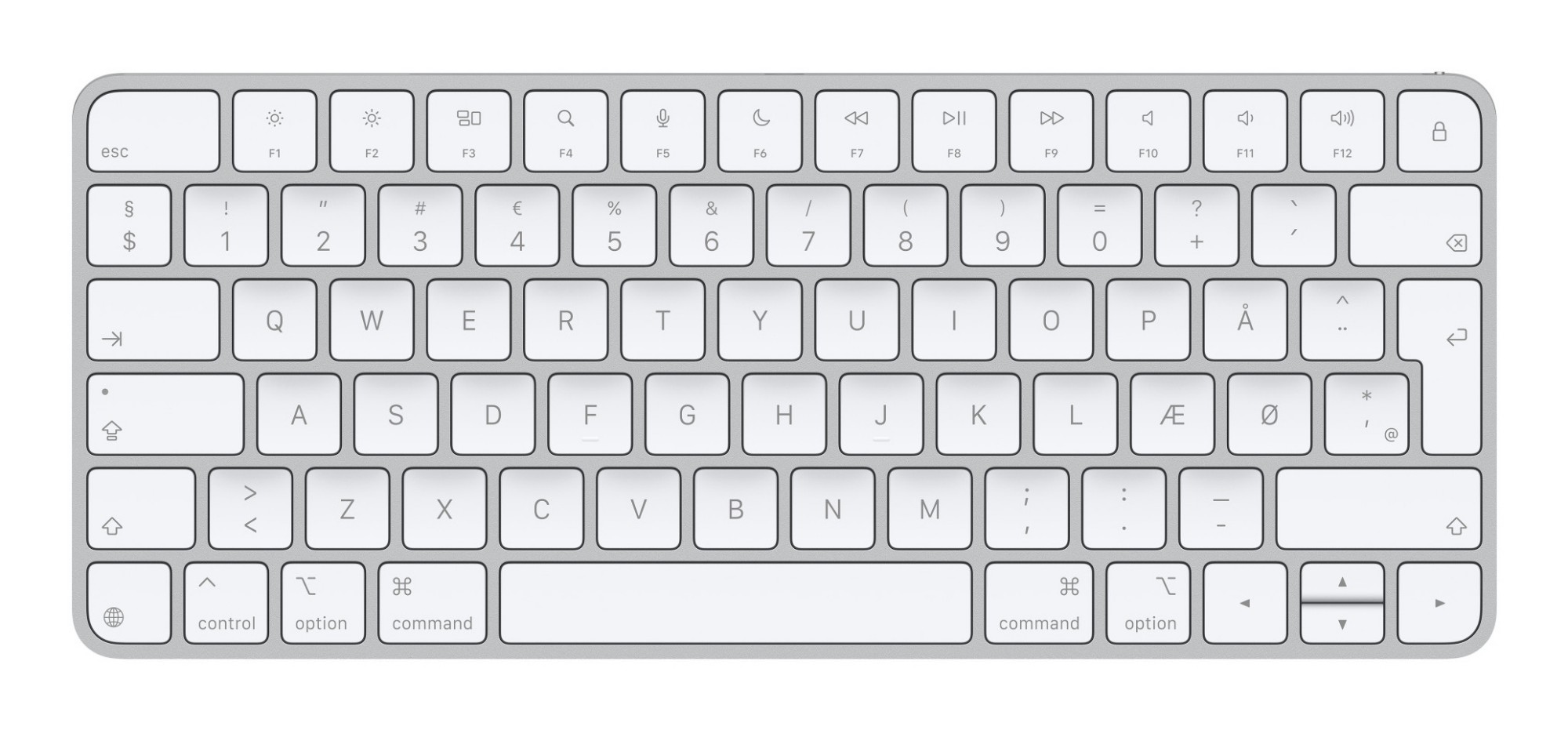 Apple Magic keyboard Universal USB + Bluetooth QZERTY Danish White