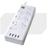 Sansai PAD-4066E surge protector White 6 AC outlet(s) 230 - 240 V 1 m