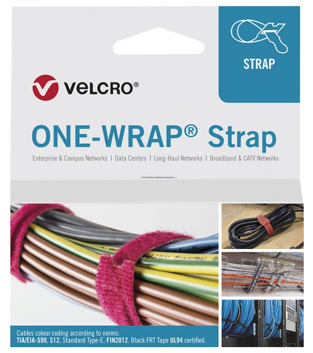 Velcro ONE-WRAP cable tie Releasable cable tie Polypropylene (PP), Velcro Black 750 pc(s)