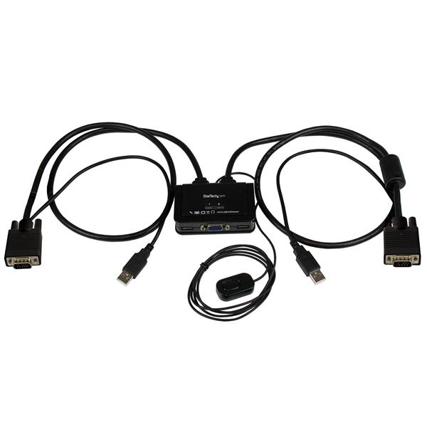 Image of StarTech.com 2 Port USB VGA Cable KVM Switch - USB Powered with...