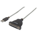 Manhattan 336581 parallel cable Black, Silver 70.9" (1.8 m)