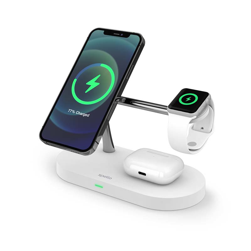 Epico Spello Headphones. Smartphone. Smartwatch White USB Wireless cha