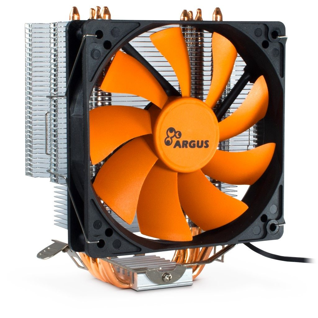 Image of Inter-Tech Argus SU-260 Processor Cooler 12 cm Black, Orange