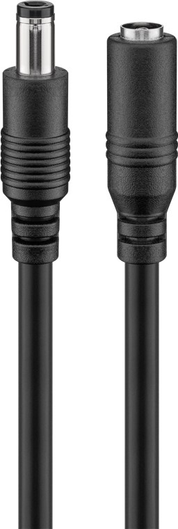 Image of Goobay DC Extension Cable (5,5x2,5mm) 3 m, Black