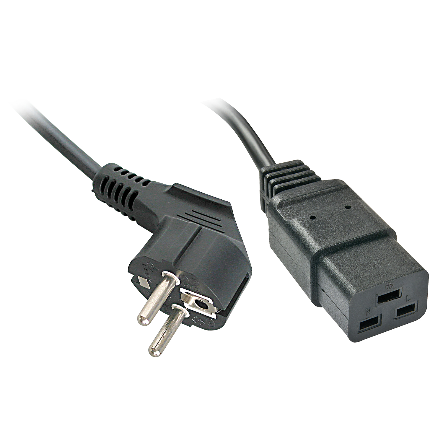 Image of Lindy Stromversorgung Black 2 m CEE7/4 IEC C19