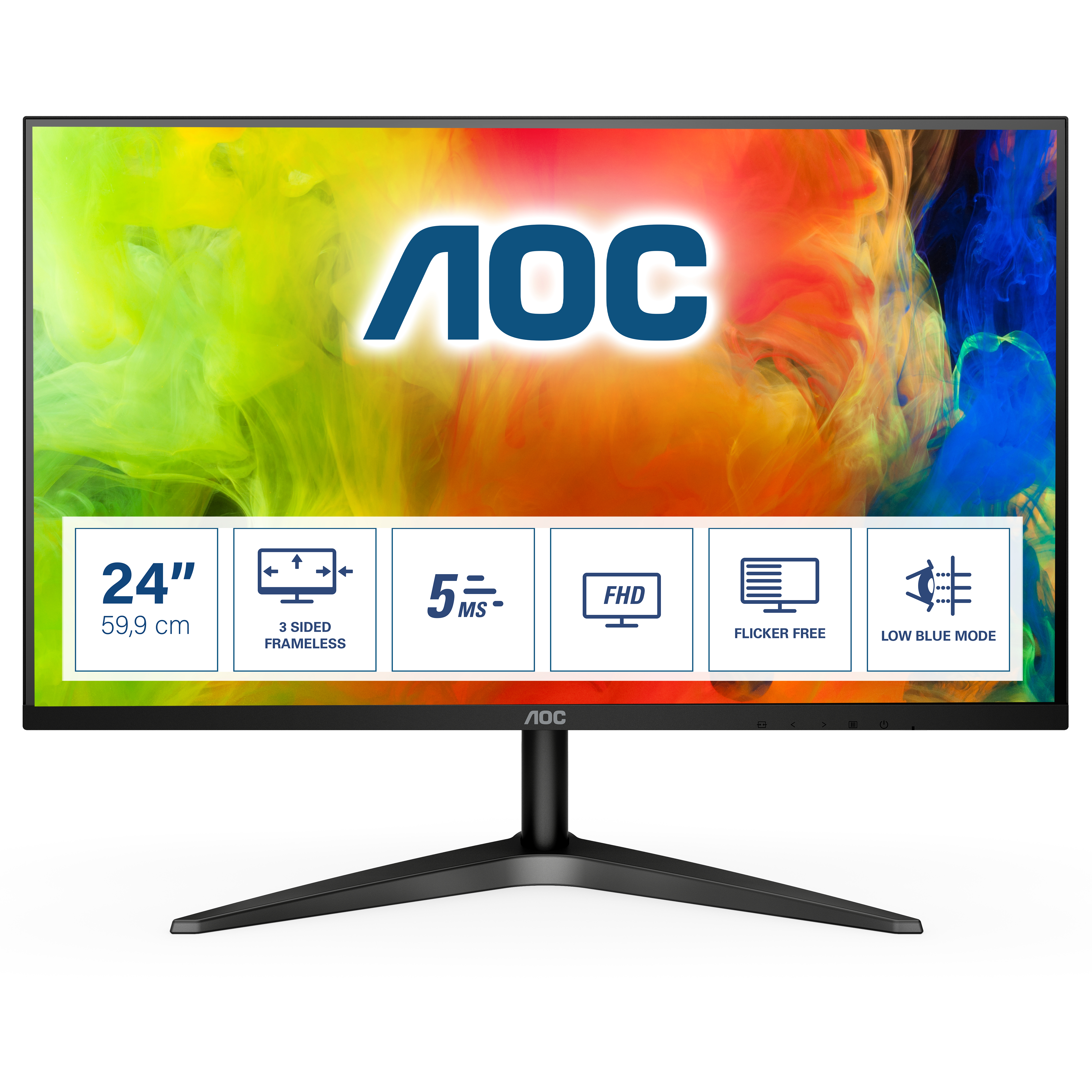 Image of AOC B1 24B1H computer monitor 59.9 cm (23.6") 1920 x 1080 pixels...