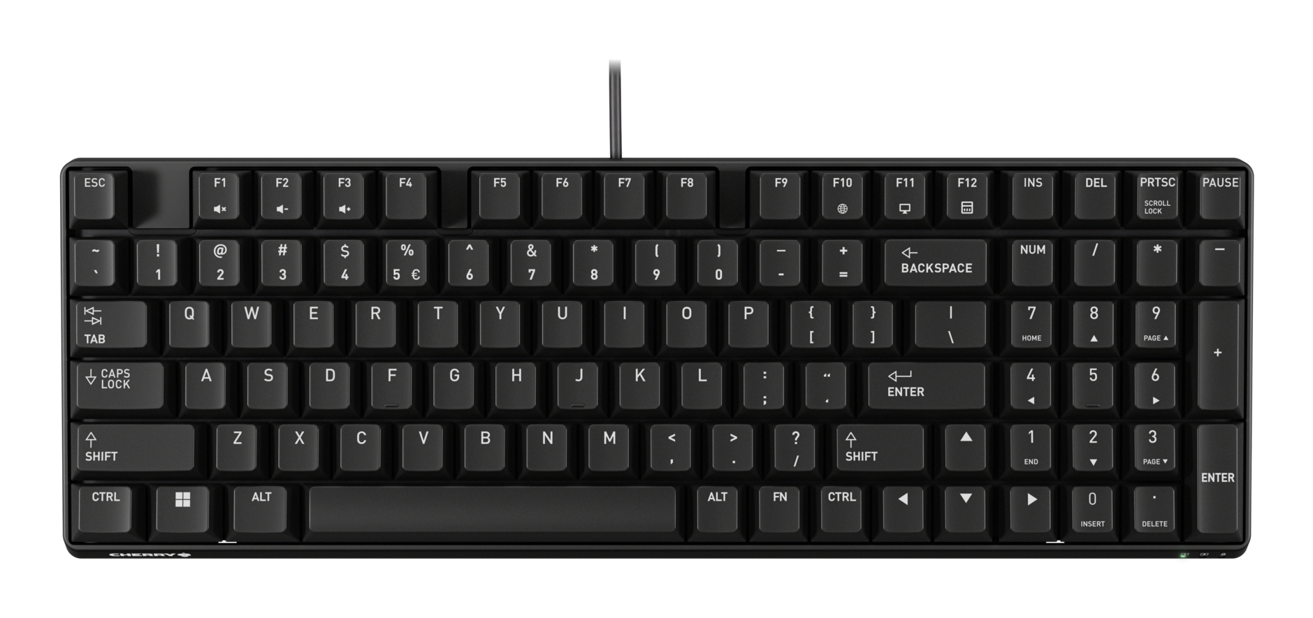CHERRY K37ID keyboard Industrial USB QWERTY US English Black
