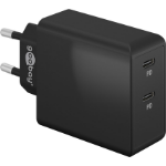 Goobay 61757 mobile device charger Digital camera, Headphones, Mobile phone, Smartwatch, Tablet Black AC Fast charging Indoor