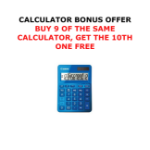 Canon LS123KMBL METALLIC BLUE 12 DIGIT DESKTOP CALCULATOR - BUY 9 GET 1 FREE
