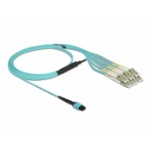 DeLOCK Optical Fiber Cable MPO female to 12 x LC Duplex male, Multi-mode OM3, 50/125 µm, 2 m