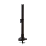 Lindy 400mm Pole with Desk Clamp and Cable Grommet, Black