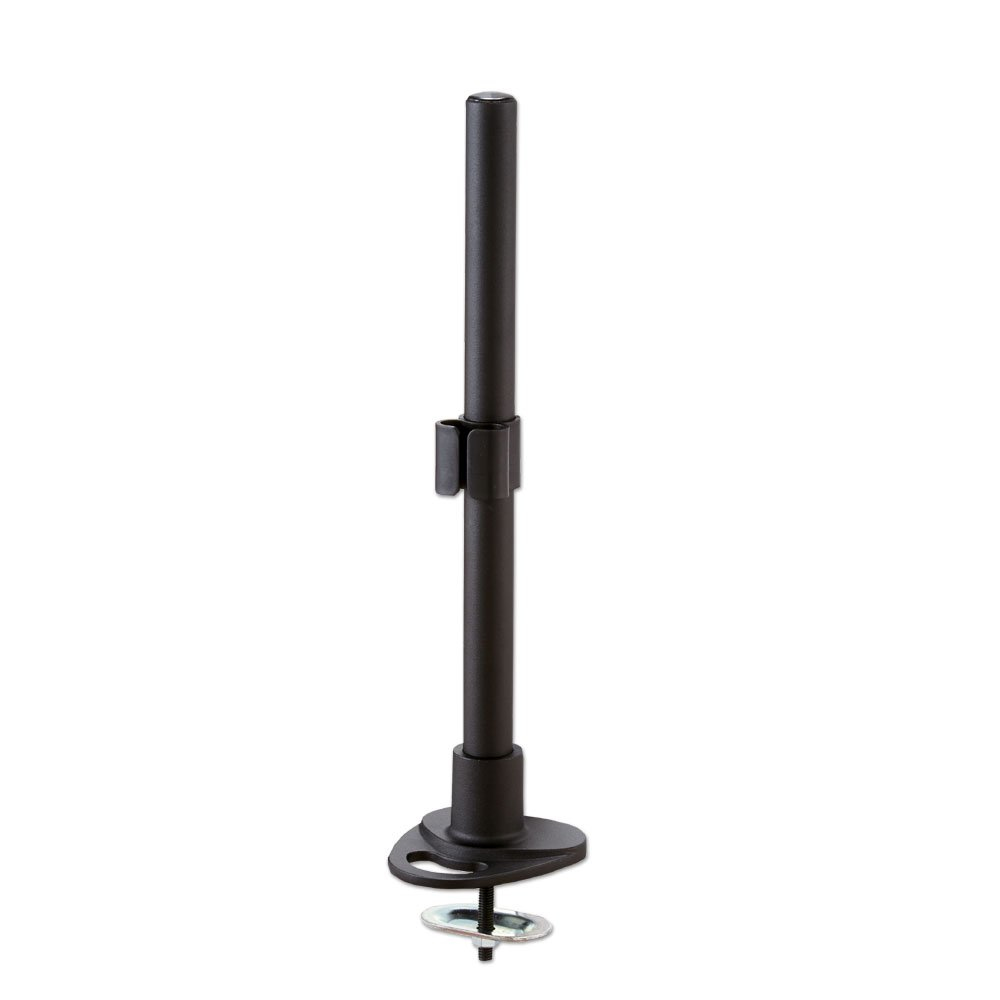 Image of Lindy 400mm Pole with Desk Clamp and Cable Grommet, Black