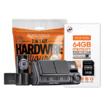 Road Angel Halo Ultima Dual Deluxe 4K Dash Cam 64GB MicroSD & Hardwiring Kit