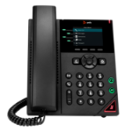 HP Poly VVX 250 4-Line IP Phone and PoE-enabled