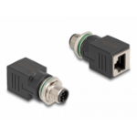 DeLOCK 60063 tussenstuk voor kabels M12 RJ-45 Zwart