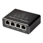 Maplin RJ45 1 to 4 Ethernet Network Splitter - Black