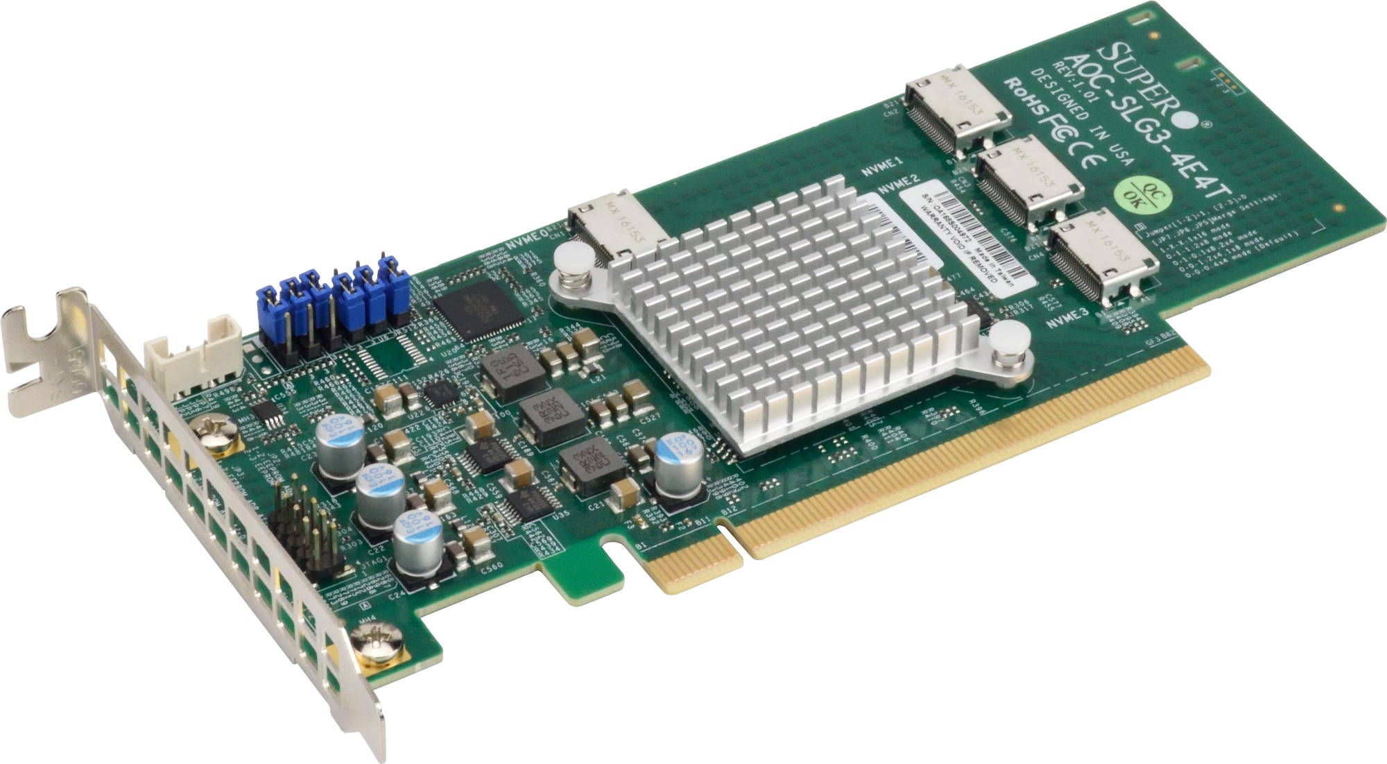 Photos - Network Card Supermicro AOC-SLG3-4E4T interface cards/adapter Internal OcuLink AOC-SLG3 