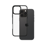 PanzerGlass CARE by Â® Flagship Case Transparent Urban Combat w. Black Frame iPhone 16 Pro Max