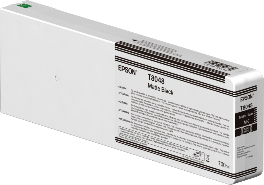 Image of Epson C13T804800/T8048 Ink cartridge black matt 700ml for Epson...