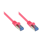 Alcasa Cat6a 0.5m networking cable Magenta S/FTP (S-STP)