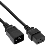 InLine power cable C19 / C20 3-pin IEC male / female black 5m