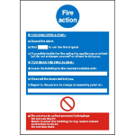 SECO by Stewart Superior SECO Mandatory Safety Sign Fire Action Semi Rigid Plastic 200 x 300mm - M011SRP200X300