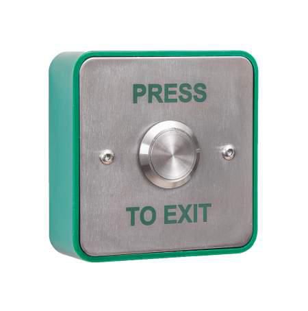Surface Stainless Steel  'Press To Exit' Exit Button thumbnail
