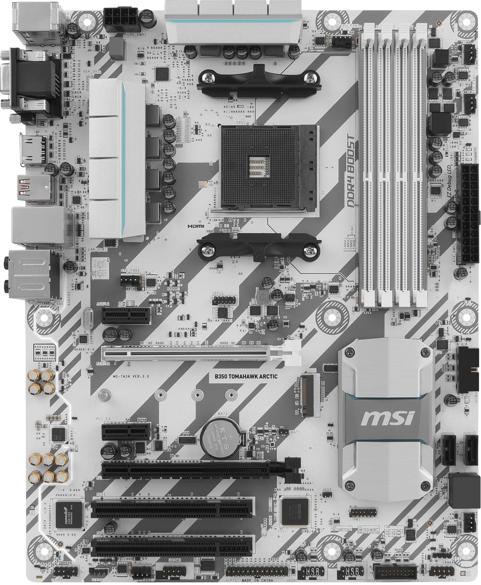 Buy MSI B350 TOMAHAWK ARCTIC AMD B350 Socket AM4 ATX B350 TOMAHAWK MSI B350 TOMAHAWK ARCTIC AMD B350 Socket AM4 ATX