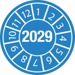 Brady DATE INSPECTION LBLS B-429 2029 - DIA 10 self-adhesive label Round Permanent Blue, White 104 pc(s)