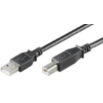 Microconnect USBAB01B USB cable 0.1 m USB 2.0 USB A USB B Black