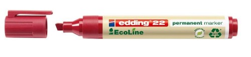 Edding 22 EcoLine permanent marker Chisel tip Red