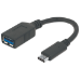 Manhattan USB-C to USB-A Cable, 15cm, Male to Female, Black, 5 Gbps (USB 3.2 Gen1 aka USB 3.0), 3A (fast charging), IF-Certified, SuperSpeed USB, Lifetime Warranty, Equivalent to USB31CAADP
